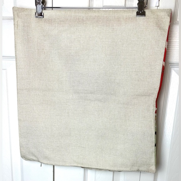 New REINDEER ROADHOUSE Pillow Case Cover Red Ivory Green Christmas Holiday Decor - Picture 3 of 7